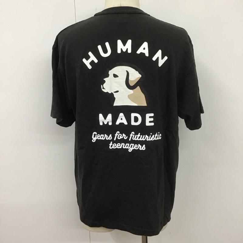 ヒューマンメード HUMAN MADE Tシャツ 半袖 半袖カットソー プリントTシャツ クルーネックカットソー XL ロゴ、文字 黒 / ブラック / メンズ USED 古着 中古 10107745