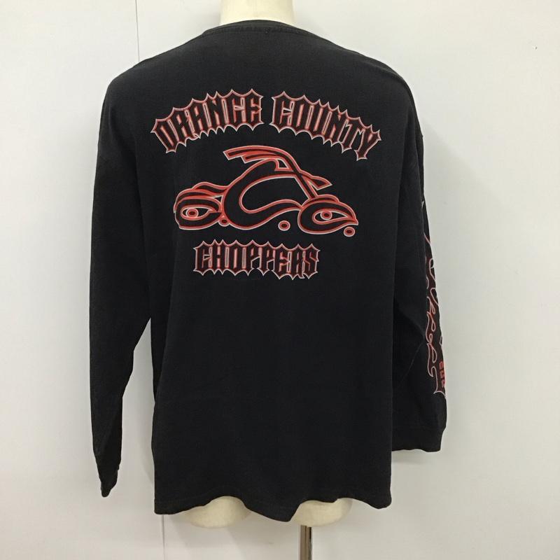 古着 USED カットソー 長袖 長袖カットソー クルーネックカットソー ロングスリーブカットソー プリントTシャツ プリント 黒 / ブラック / メンズ USED 古着 中古 10113634