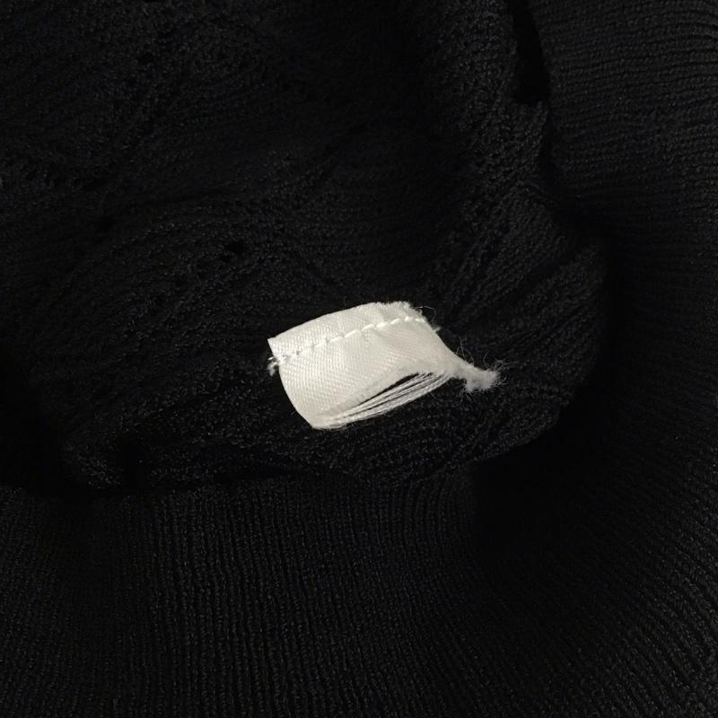 ザラ ZARA カーディガン 半袖 Vネック 五分袖 M 黒 / ブラック / レディース USED 古着 中古 10109658