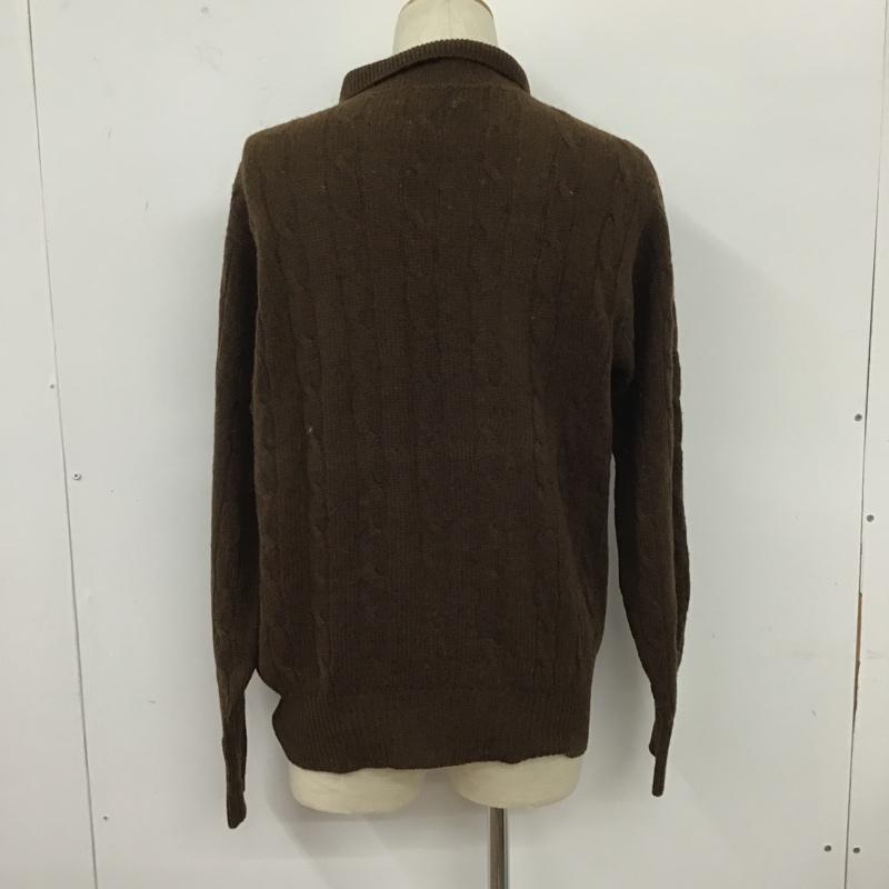 ポロバイラルフローレン Polo by RALPH LAUREN ニット、セーター 長袖 L 無地 茶 / ブラウン / メンズ USED 古着 中古 10105991