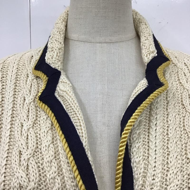 ラルフローレン RALPHLAUREN ジャケット、上着 ジャケット、ブレザー ニットジャケット M 無地 アイボリー / アイボリー / X 紺 / ネイビー / X 金 / ゴールド / レディース USED 古着 中古 10122662