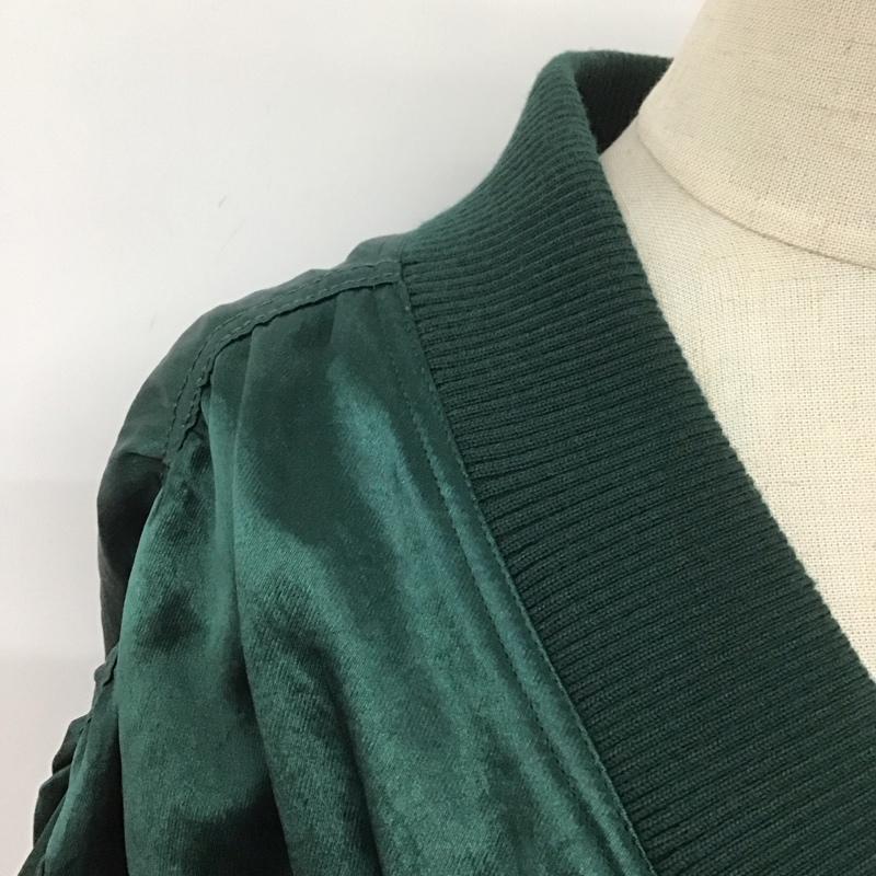 イネド INED ジャケット、上着 ジャンパー、ブルゾン 71-73144009 シャーリング 無地 緑 / グリーン / レディース USED 古着 中古 10108293