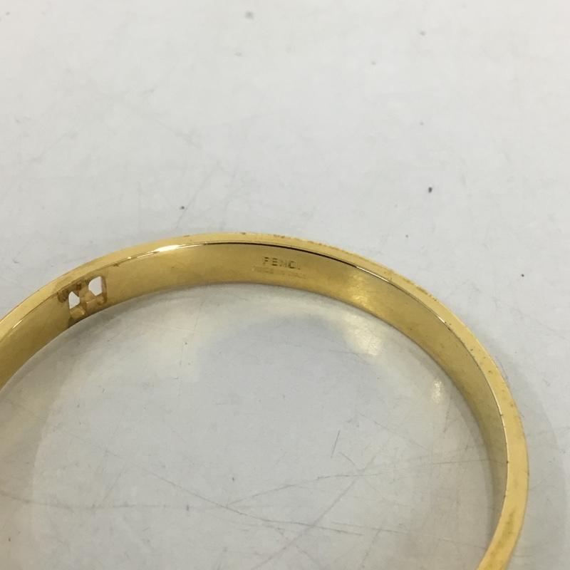 フェンディ FENDI アクセサリー ピアス フープピアス ワンポイント 白 / ホワイト / X 金 / ゴールド / X 薄緑 / ライトグリーン / レディース USED 古着 中古 10137917
