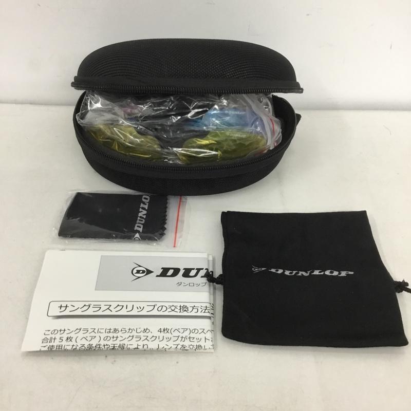 ダンロップ DUNLOP めがね・サングラス サングラス DU-010 スポーツサングラス ミラーレンズ ロゴ、文字 黒 / ブラック / メンズ USED 古着 中古 10140528