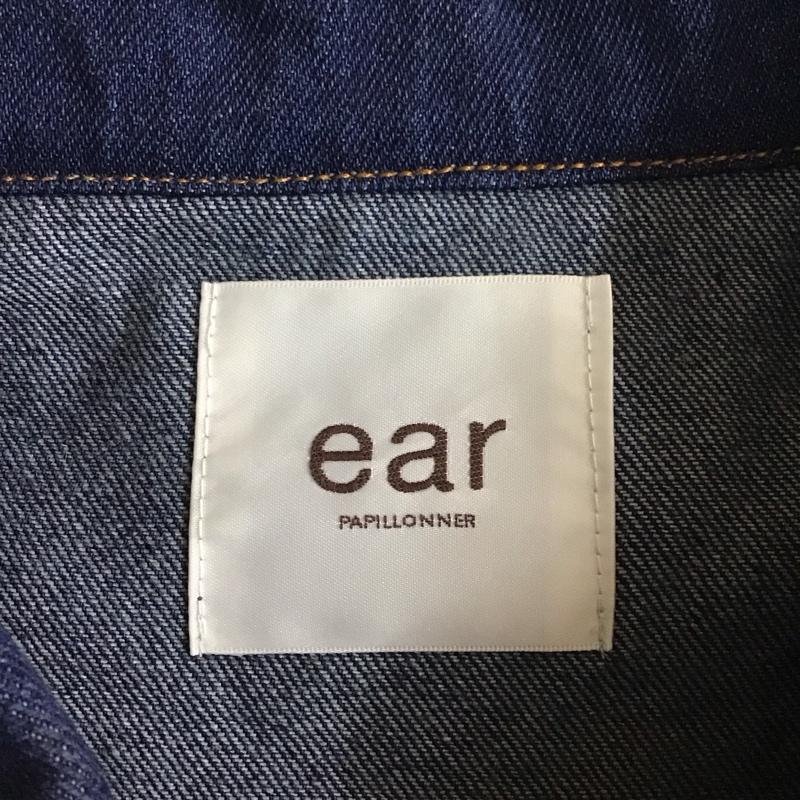 イア パピヨネ ear PAPILLONNER ジャケット、上着 ジャケット、ブレザー EAZ1011104A0002 デニムシャツジャケット FREE 無地 青 / ブルー / X 黒 / ブラック / レディース USED 古着 中古 10118353