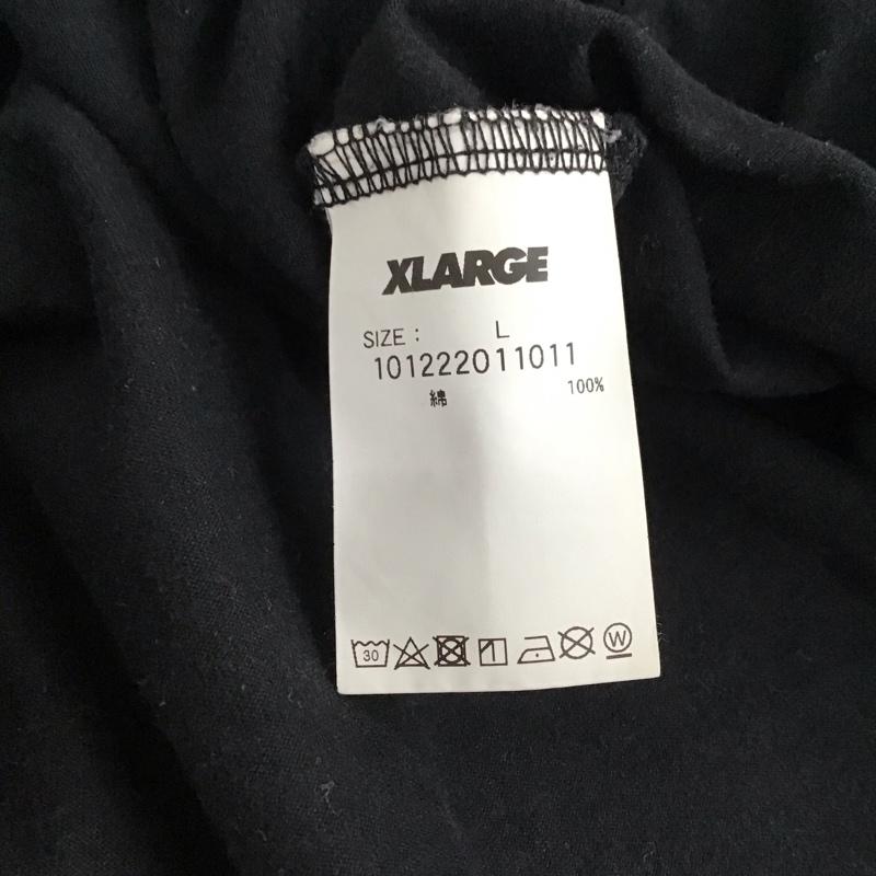 エクストララージ XLARGE Tシャツ 半袖 半袖カットソー プリントTシャツ クルーネックカットソー L ロゴ、文字 黒 / ブラック / メンズ USED 古着 中古 10151010