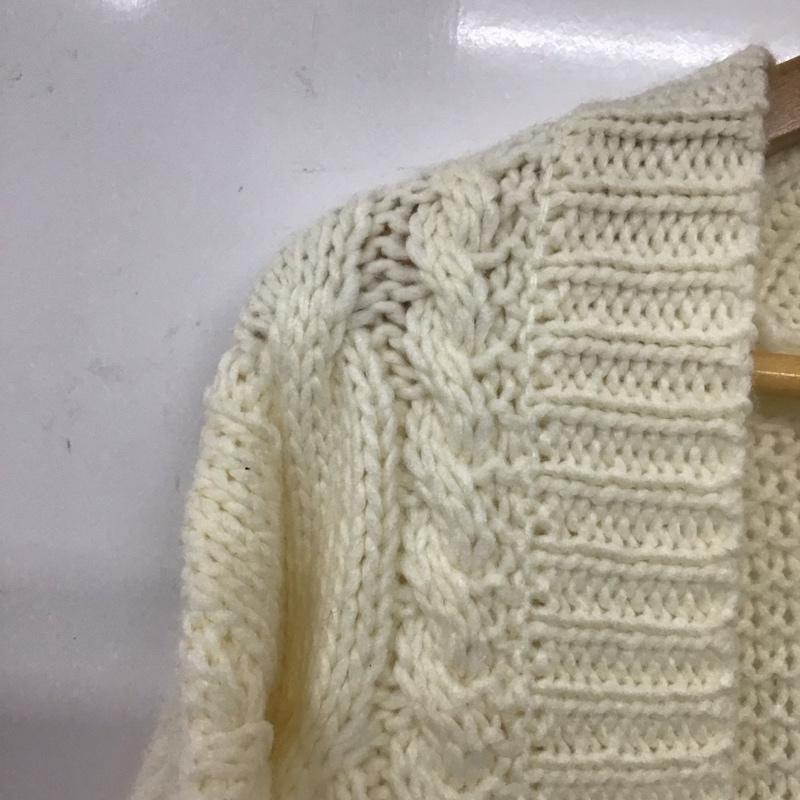 ナチュラルビューティーベーシック NATURAL BEAUTY BASIC カーディガン 長袖 M 無地 白 / ホワイト / レディース USED 古着 中古 10132010