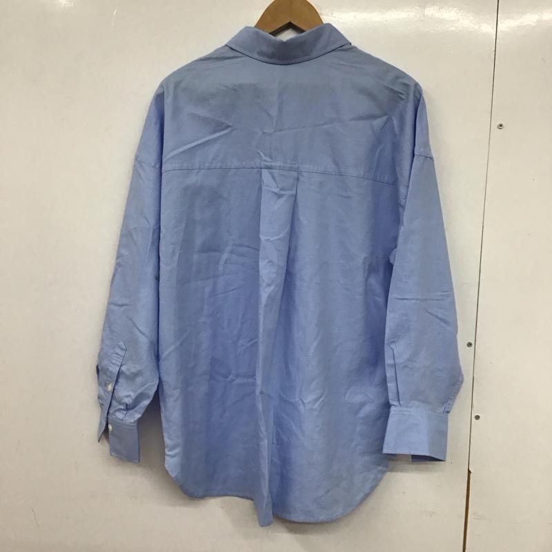 ユナイテッドアローズグリーンレーベルリラクシング UNITED ARROWS green label relaxing シャツ、ブラウス 長袖 3611-146-2112-7105 コットン オックス オーバー シャツ 36 無地 水色 / ライトブルー / レディース USED 古着 中古 10133799