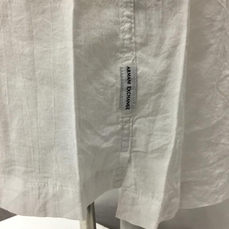 アルマーニエクスチェンジ A/X ARMANIEXCHANGE シャツ、ブラウス 半袖 半袖シャツ カジュアルシャツ カラーシャツ L ロゴ、文字 白 / ホワイト / レディース USED 古着 中古 10106581