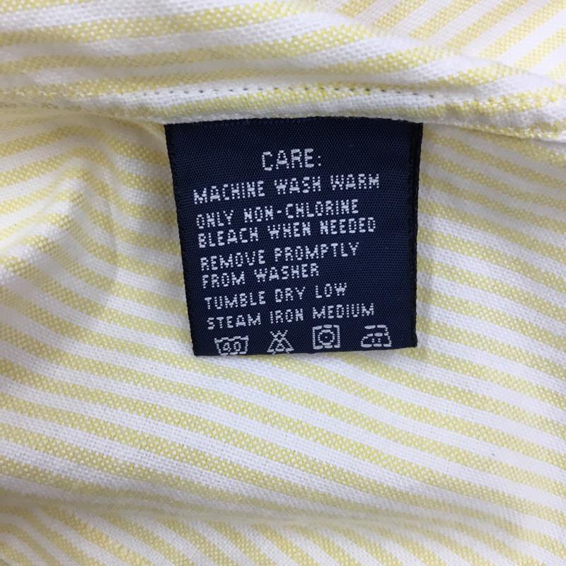 ラルフローレン RALPHLAUREN シャツ、ブラウス 長袖 長袖シャツ カラーシャツ ストライプシャツ 長袖カットソー ボタンダウンシャツ 2 ストライプ 白 / ホワイト / X 黄 / イエロー / レディース USED 古着 中古 10107418