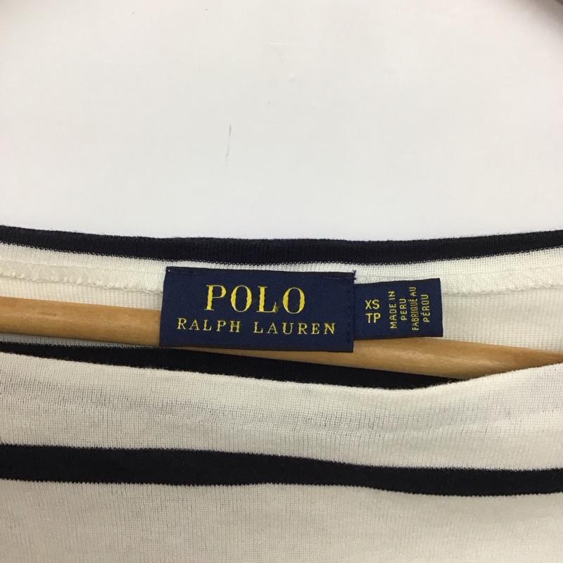 ポロラルフローレン POLO RALPH LAUREN カットソー 長袖 長袖カットソー ワイドネックカットソー ボーダー XS ボーダー柄 白 / ホワイト / X 黒 / ブラック / レディース USED 古着 中古 10132946