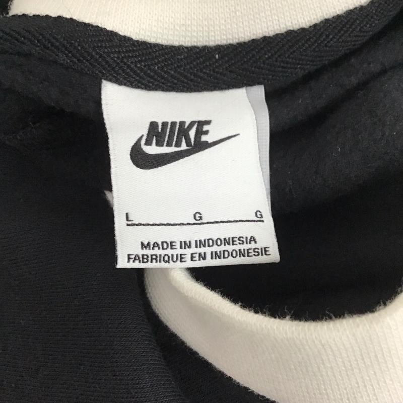 ナイキ NIKE トレーナー 長袖 fv5379-010 スウェットトレーナー クラブ 裏起毛 ラグランクルースウェット L ロゴ、文字 白 / ホワイト / X 黒 / ブラック / メンズ USED 古着 中古 10112758