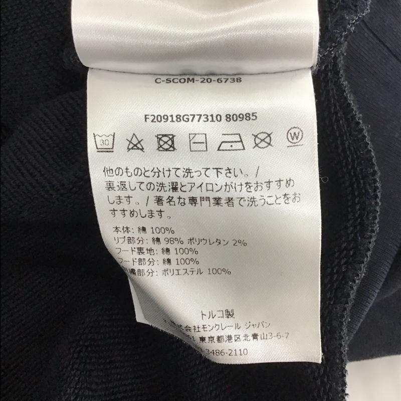モンクレール MONCLER パーカー 長袖 長袖パーカー フード付きパーカー プリントスウェット トレーナー L ロゴ、文字 紺 / ネイビー / メンズ USED 古着 中古 10110387