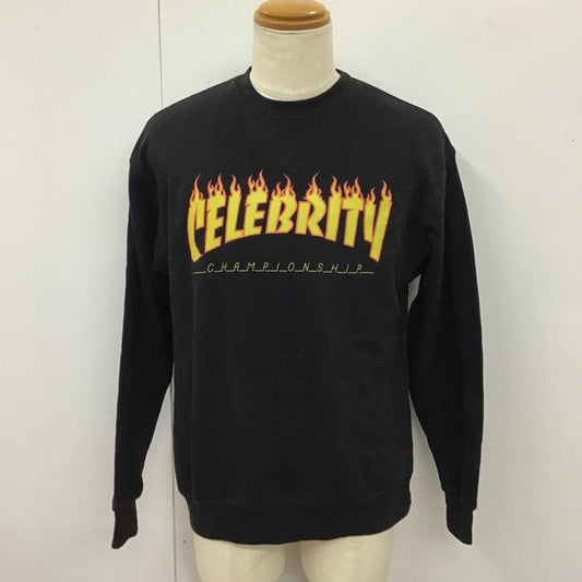 ヘインズ HANES トレーナー 長袖 薄手スウェット M ロゴ、文字 黒 / ブラック /  メンズ USED 古着 中古 10116823
