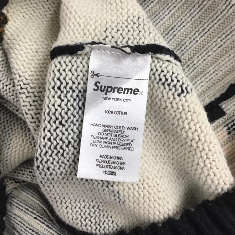 シュプリーム Supreme ニット、セーター 長袖 22SS NateLowmanSweater 長袖ニットカットソー プリントニット L プリント 黒 / ブラック / メンズ USED 古着 中古 10115396
