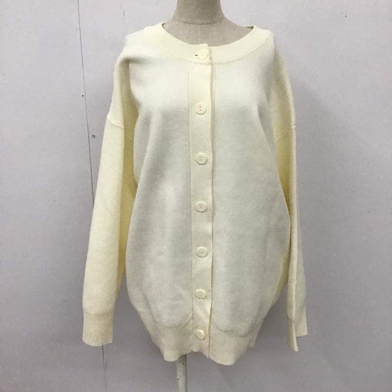 ダブルクローゼット w closet カーディガン 長袖 346518 クルーネック 無地 オフホワイト / オフホワイト / レディース USED 古着 中古 10108313