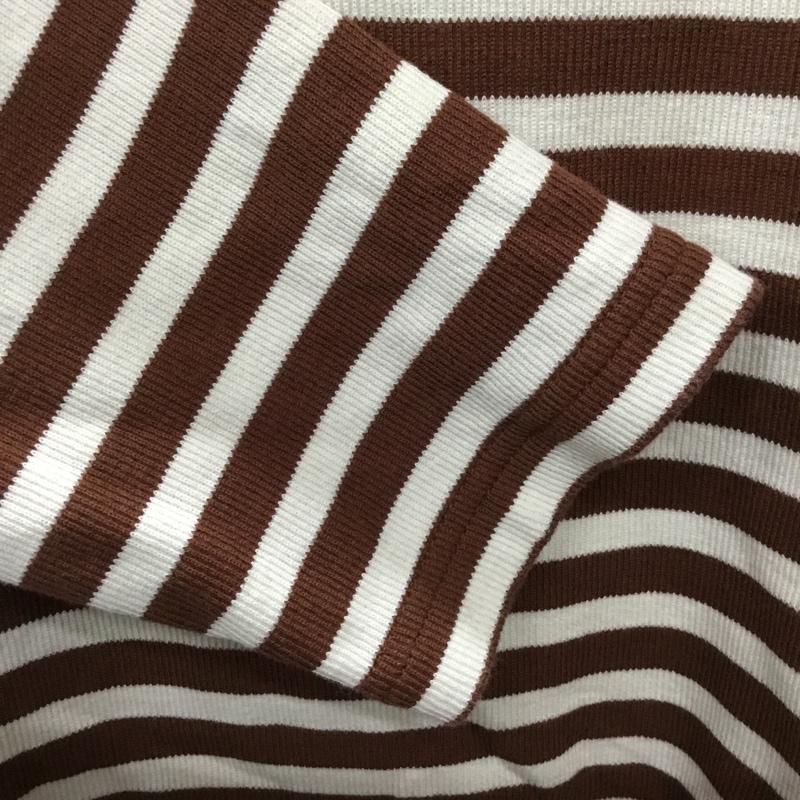 サマンサモスモス Samansa Mos2 カットソー 長袖 1208165 FREE ボーダー柄 茶 / ブラウン / X ベージュ / ベージュ /  レディース USED 古着 中古 10107485