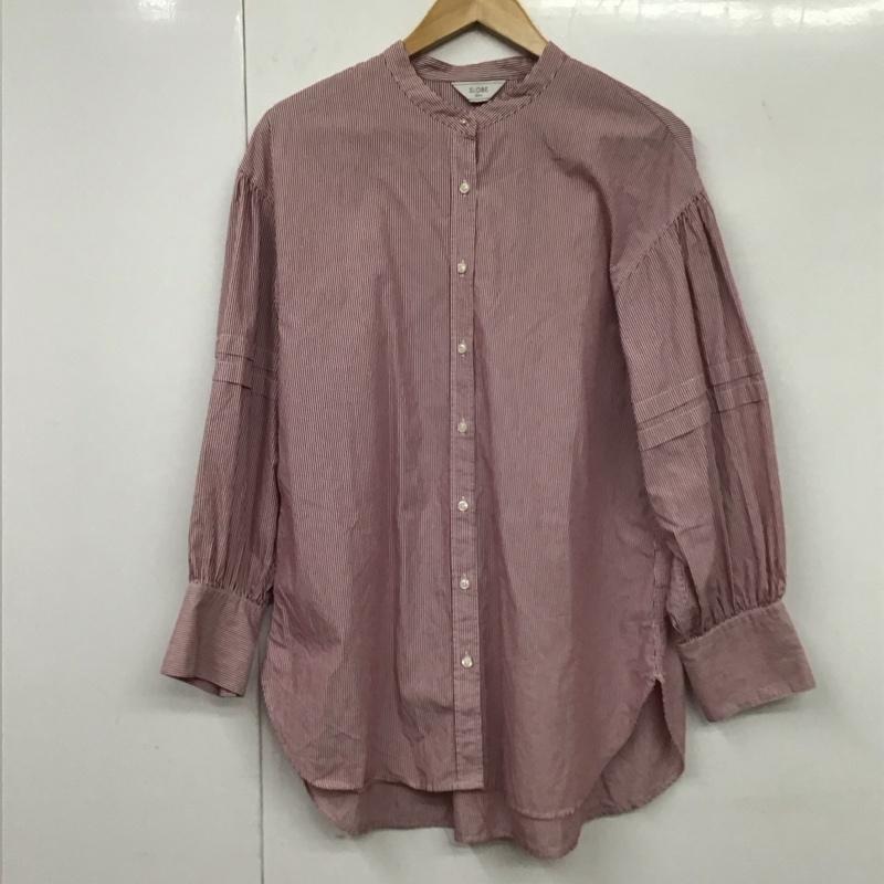 スローブイエナ SLOBE IENA シャツ、ブラウス 長袖 FREE ストライプ 白 / ホワイト / X 赤 / レッド / レディース USED 古着 中古 10131685