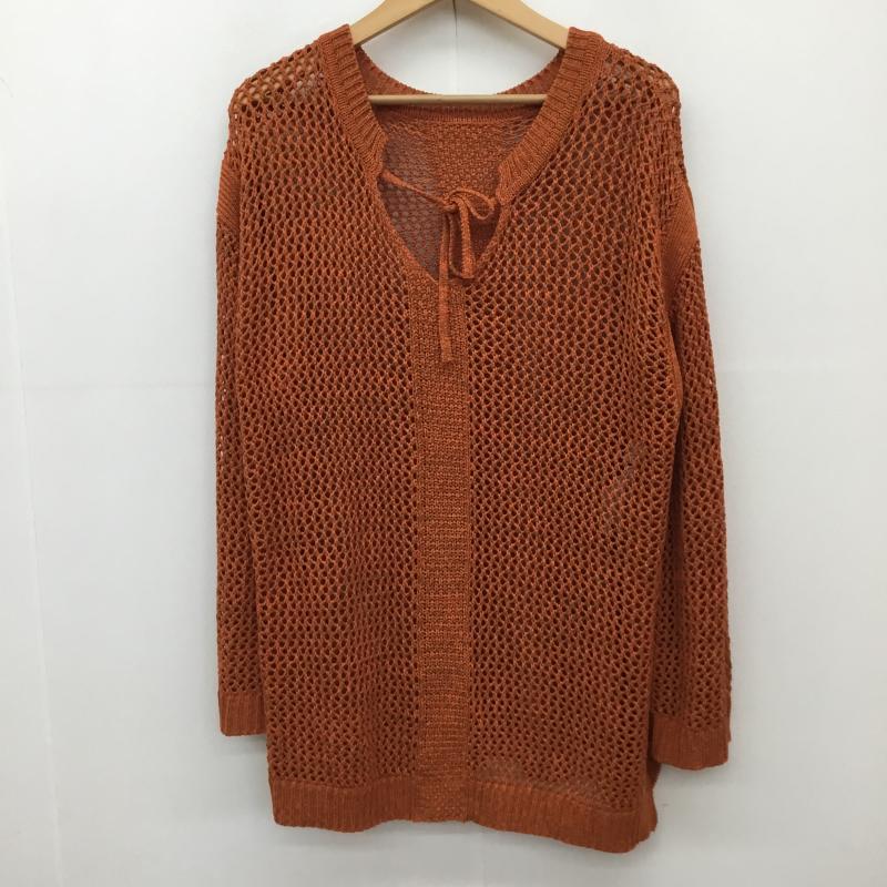 ジーナシス JEANASIS ニット、セーター 長袖 JS064080CF FREE 無地 橙 / オレンジ / レディース USED 古着 中古 10139199
