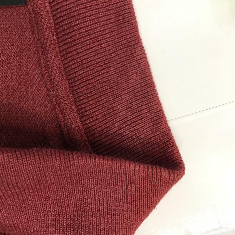 マナスタッシュ MANASTASH ポロシャツ 長袖 L 無地 えんじ / ワインレッド / メンズ USED 古着 中古 10042156