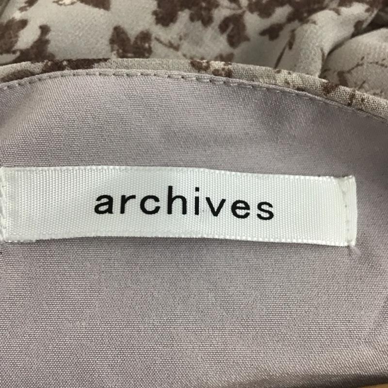 アルシーヴ archives ワンピース ロングスカート Vネック 長袖 花柄 紫 / パープル / レディース USED 古着 中古 10139409
