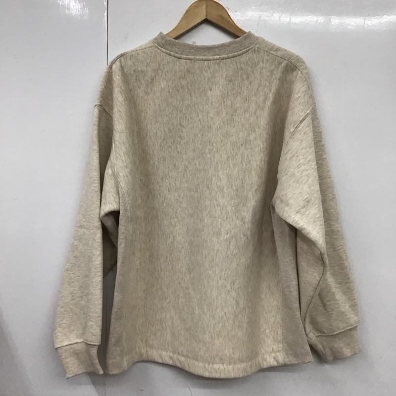 アメリカンホリック AMERICAN HOLIC トレーナー 長袖 HA27L1C0400 ガゼットサイドリブロゴスウェット 裏起毛 L ロゴ、文字 ベージュ / ベージュ / レディース USED 古着 中古 10107560