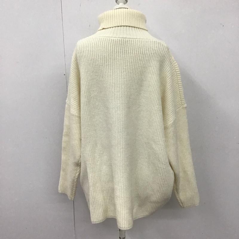 ロペピクニック ROPE PICNIC ニット、セーター 長袖 タートルネック 38 無地 白 / ホワイト / レディース USED 古着 中古 10123608