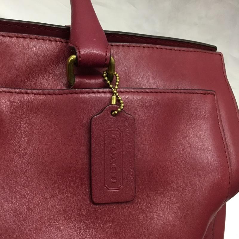 コーチ COACH トートバッグ トートバッグ 25365 無地 えんじ / ワインレッド / レディース USED 古着 中古 10118921