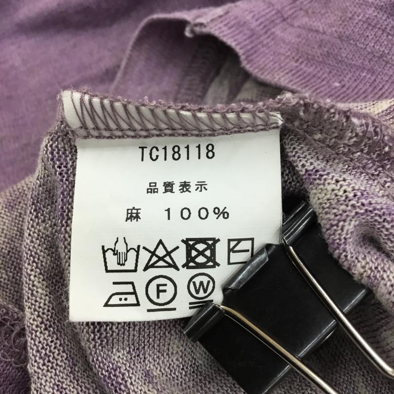 ツムグ tumugu カットソー 七分袖 FREE 無地 紫 / パープル / レディース USED 古着 中古 10139196