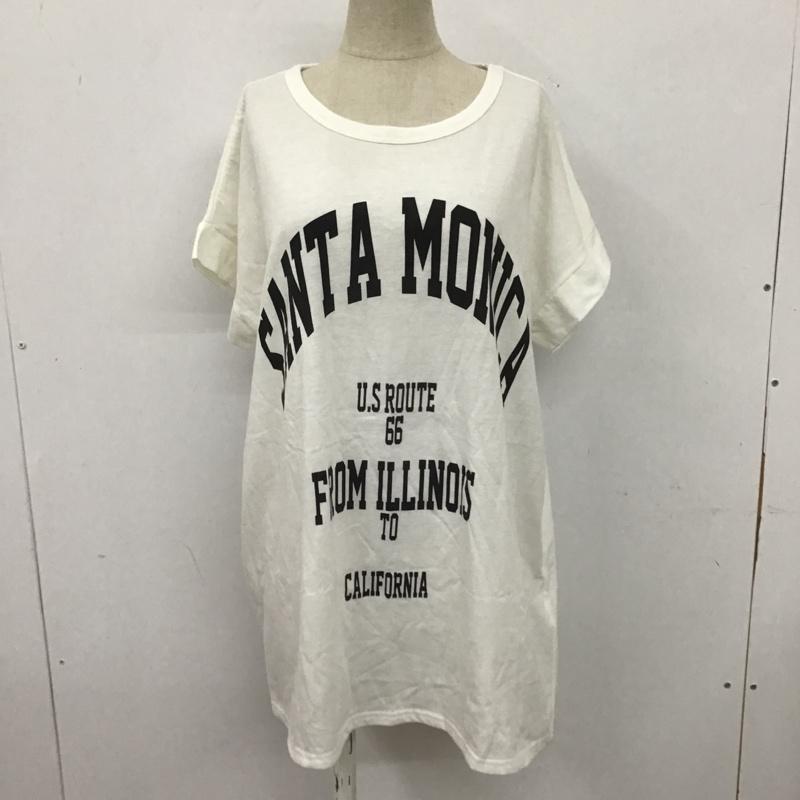レイカズン Ray Cassin Tシャツ 半袖 FREE プリント 白 / ホワイト / レディース USED 古着 中古 10105767