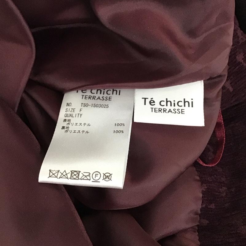 テチチ Te chichi TERRASSE スカート ひざ丈スカート FREE 総柄 ボルドー / ボルドー / レディース USED 古着 中古 10130227