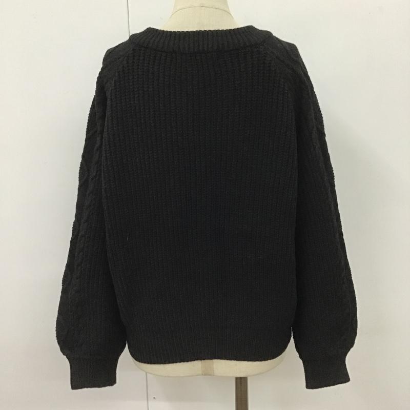 マジェスティックレゴン MAJESTIC LEGON カーディガン 長袖 M 無地 黒 / ブラック / レディース USED 古着 中古 10105776