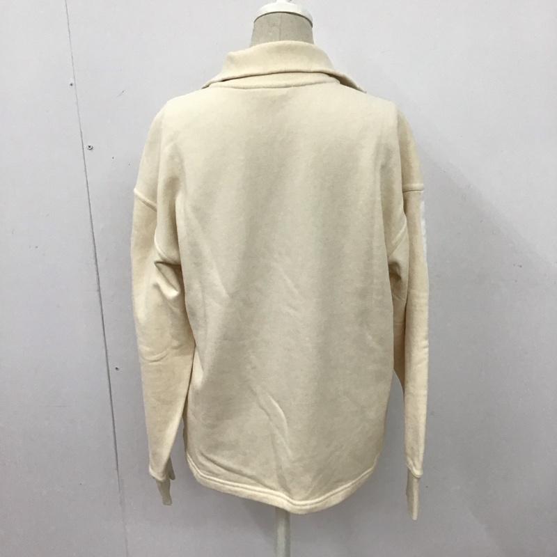 アディダス adidas トレーナー 長袖 h35638 ハーフジップ スウェット S 無地 アイボリー / アイボリー / レディース USED 古着 中古 10125039