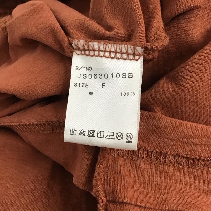 ジーナシス JEANASIS カットソー 長袖 FREE 無地 茶 / ブラウン / レディース USED 古着 中古 10137318