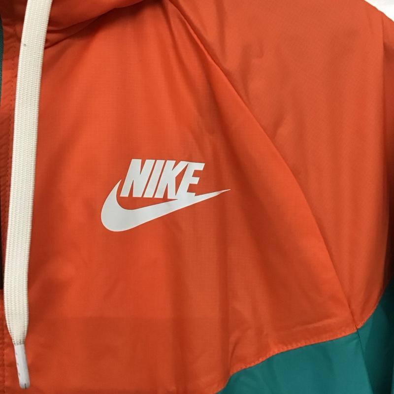 ナイキ NIKE ジャケット、上着 ジャンパー、ブルゾン ar3093-309 ナイロンジャケット ジップアップパーカー XL ロゴ、文字 橙 / オレンジ / X 水色 / ライトブルー / メンズ USED 古着 中古 10134069