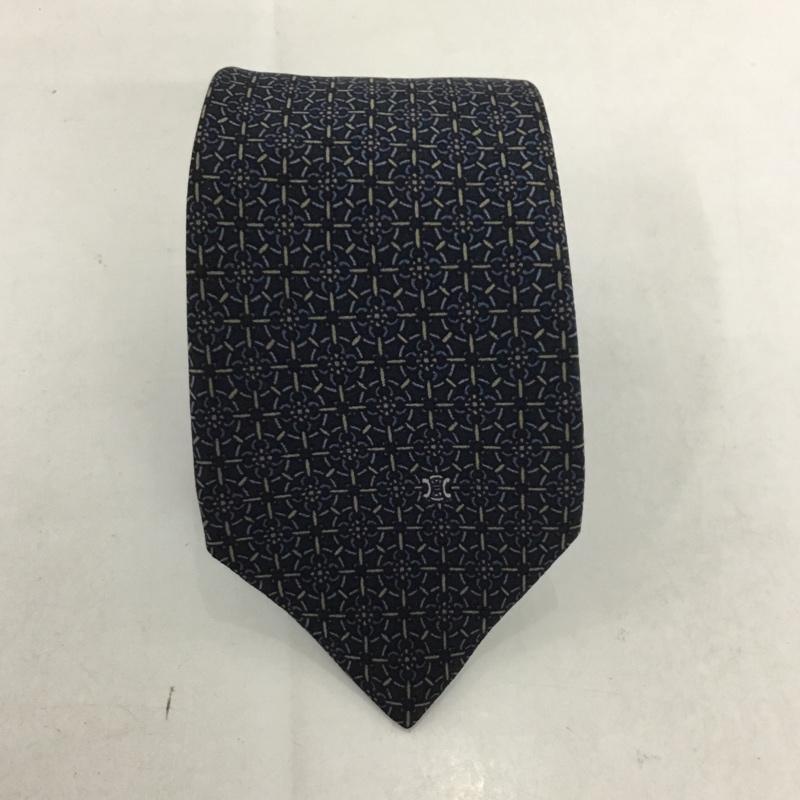 セリーヌ CELINE ネクタイ ネクタイ シルク 総柄 紺 / ネイビー / メンズ USED 古着 中古 10128829