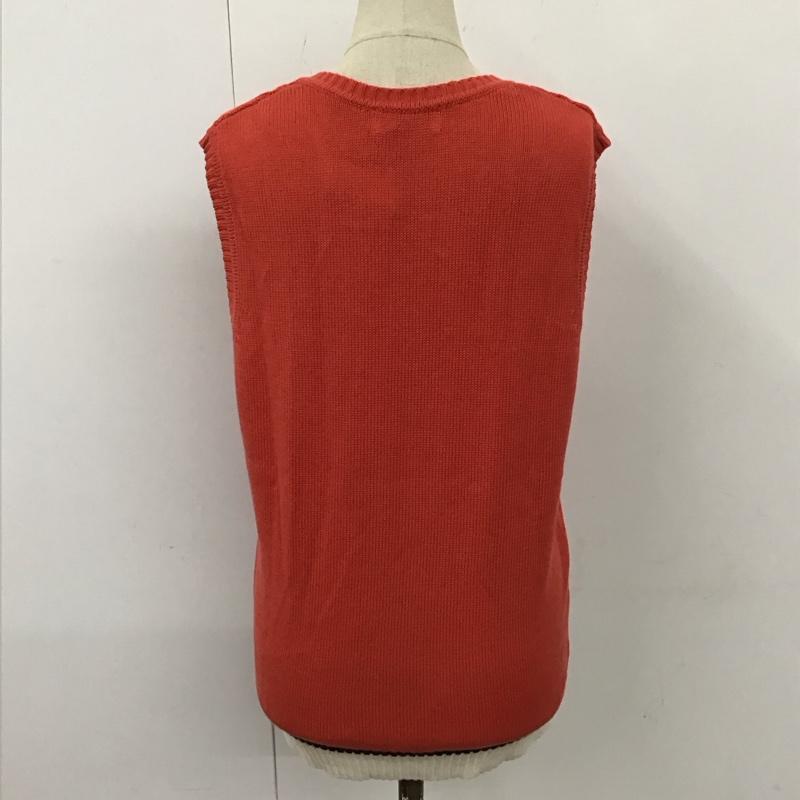 マンシングウェア Munsingwear ベスト ベスト JWLJ501 Vネック タグ付き L ワンポイント 橙 / オレンジ / レディース USED 古着 中古 10118347