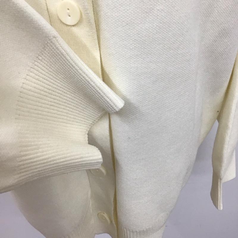 ダブルクローゼット w closet カーディガン 長袖 346518 クルーネック 無地 オフホワイト / オフホワイト / レディース USED 古着 中古 10108313