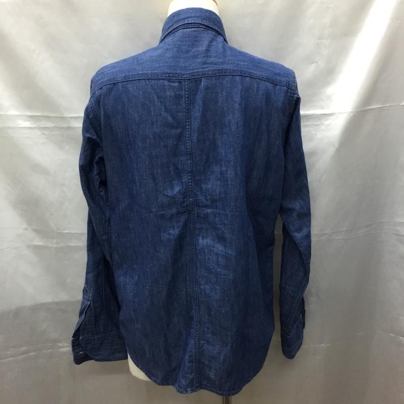 ジャーナルスタンダード JOURNAL STANDARD シャツ、ブラウス 長袖 長袖シャツ カラーシャツ ポケットシャツ 長袖カットソー デニムシャツ L 無地 インディゴ / インディゴ /  メンズ USED 古着 中古 10108753