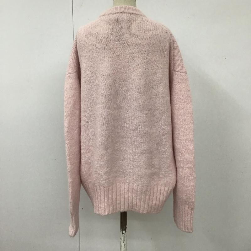 ザラ ZARA ニット、セーター 長袖 長袖ニットカットソー クルーネックカットソー セーター S 無地 桃 / ピンク /  レディース USED 古着 中古 10112112