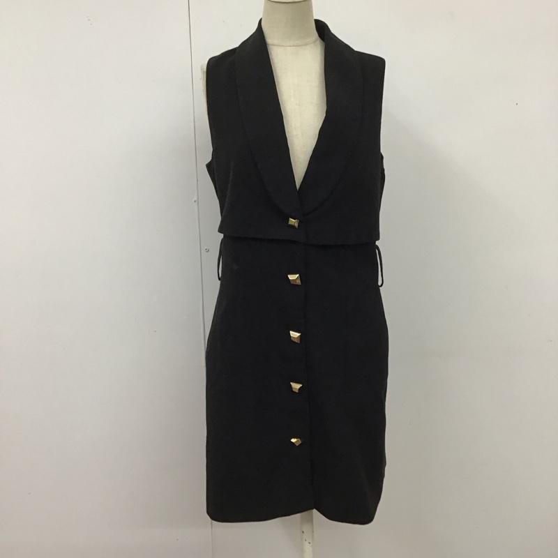 ザラ ZARA ベスト ベスト 8176 688 800 ロング丈 S 無地 黒 / ブラック / レディース USED 古着 中古 10121129