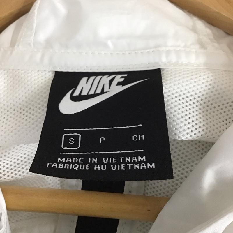 ナイキ NIKE ジャケット、上着 ジャンパー、ブルゾン AJ2983-102 ウーブン ジャケット スポーツウェア S ロゴ、文字 白 / ホワイト / X 黒 / ブラック / レディース USED 古着 中古 10108112