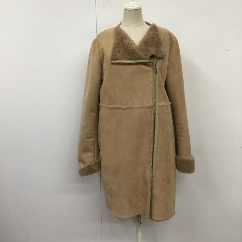 テチチ Techichi コート コート一般 1301993 フェイクムートンロングコート M 無地 ベージュ / ベージュ / レディース USED 古着 中古 10120816