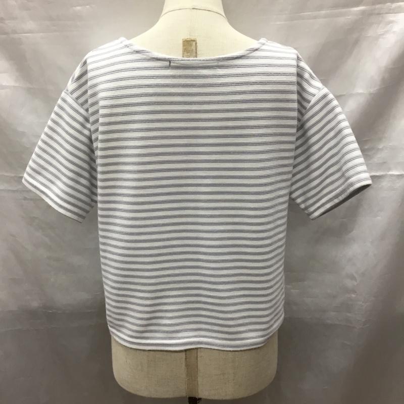 イング INGNI カットソー 半袖 半袖カットソー ボーダーTシャツ クルーネックカットソー ボーダー柄 白 / ホワイト / X 灰 / グレー / レディース USED 古着 中古 10118442