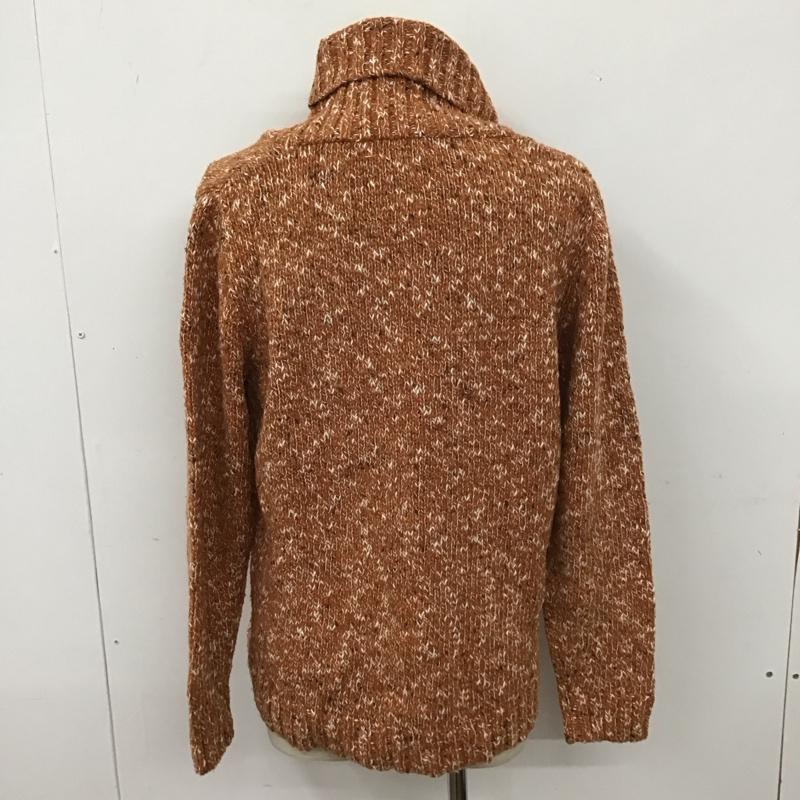 エディーバウアー Eddie Bauer ニット、セーター 長袖 長袖ニット 長袖カットソー リブニット セーター Vネック M 無地 橙 / オレンジ / メンズ USED 古着 中古 10111261