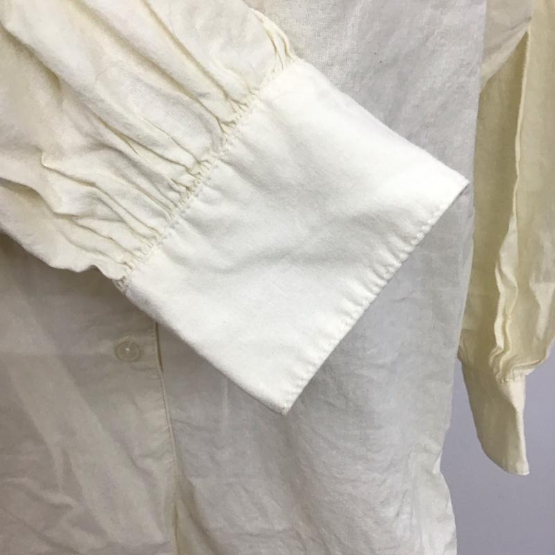 マウジー MOUSSY ワンピース ひざ丈スカート 010FSS30-2380 VOLUMESLEEVEロンパース 長袖シャツワンピース ノーカラーシャツワンピース 1 無地 オフホワイト / オフホワイト / レディース USED 古着 中古 10106618