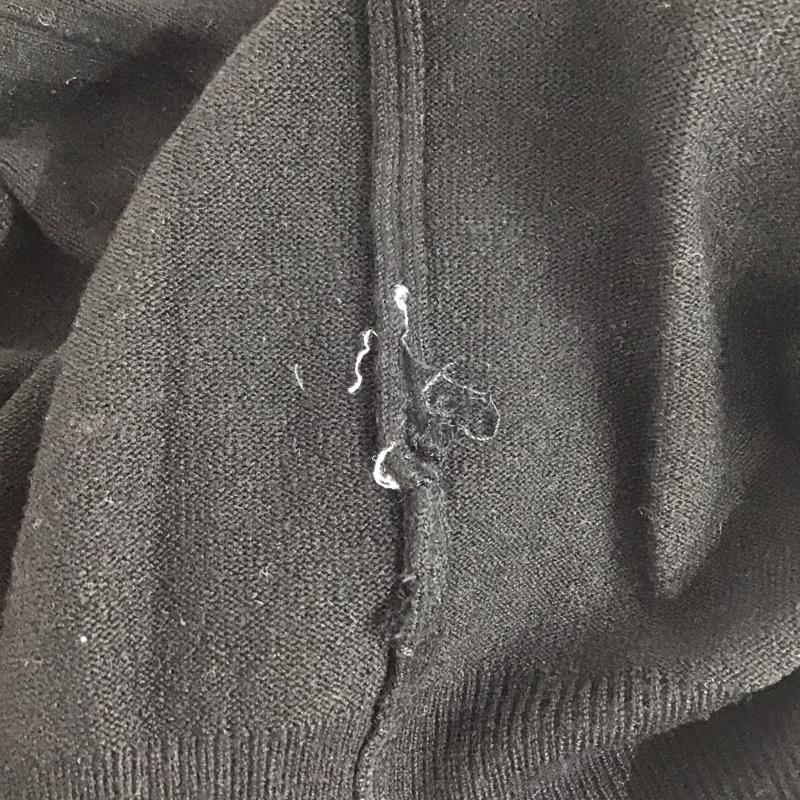 ザラ ZARA ニット、セーター 半袖 半袖ニットカットソー クルーネックカットソー 半袖セーター M 無地 黒 / ブラック /  レディース USED 古着 中古 10110444