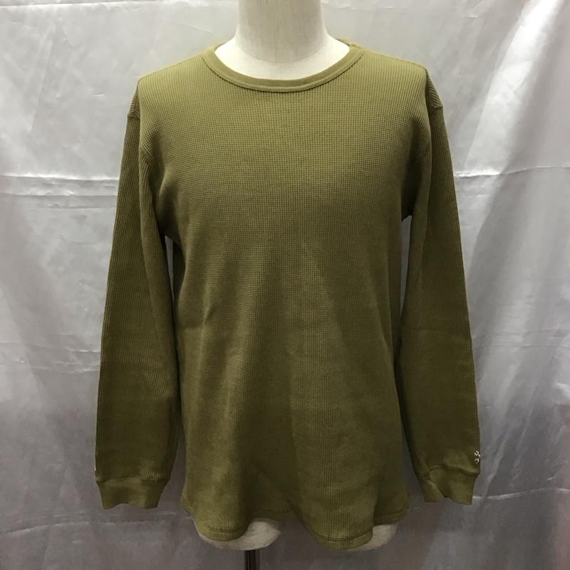 ブルコ BLUCO カットソー 長袖 長袖カットソー ロングスリーブカットソー クルーネックカットソー L 無地 カーキ / カーキ /  メンズ USED 古着 中古 10110981