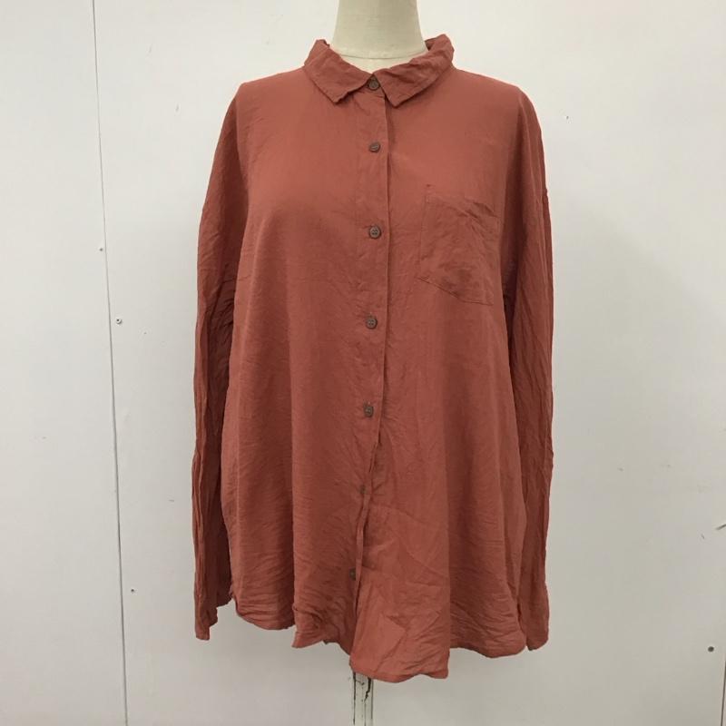 サマンサモスモス Samansa Mos2 シャツ、ブラウス 長袖 1709653 コットン FREE 無地 赤 / レッド / レディース USED 古着 中古 10115032
