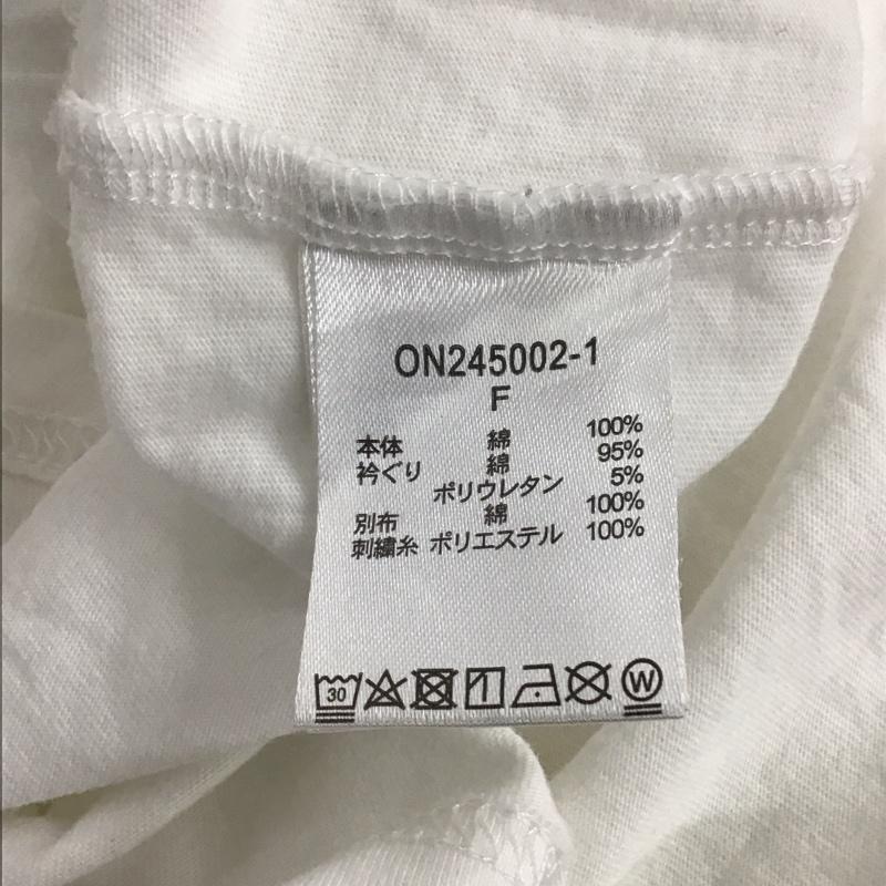 スタディオクリップ studio CLIP Tシャツ 半袖 FREE ロゴ、文字 白 / ホワイト / レディース USED 古着 中古 10131669